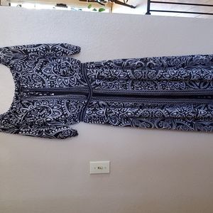 White House Black Market Long Dress, size 8, black and grey.